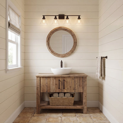 4 Light Bathroom Vanity Light, English Bronze