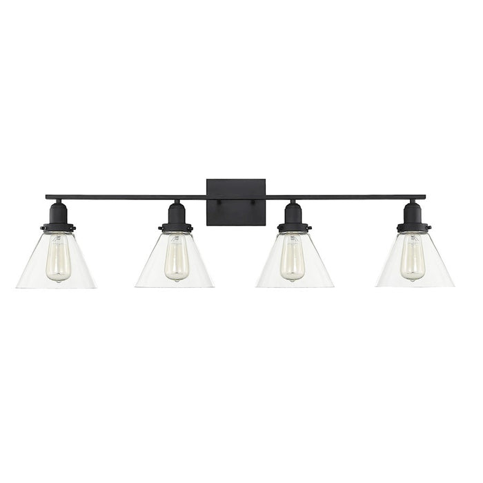 Savoy House Drake 4-Light Bathroom Vanity Light, Black