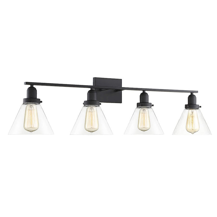 Savoy House Drake 4-Light Bathroom Vanity Light, Black