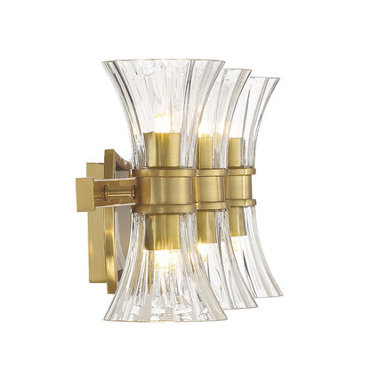 6 Light LED Bathroom Vanity Light, Brass