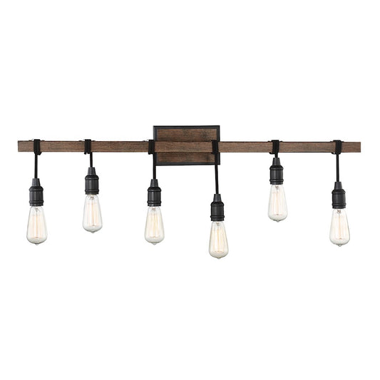 6 Light Bathroom Vanity Light, Durango