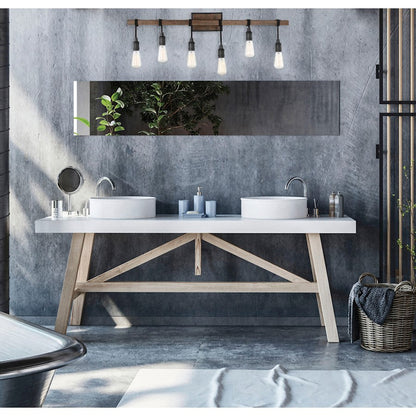 6 Light Bathroom Vanity Light, Durango