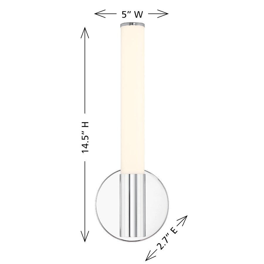 Savoy House Lighting Assets Connor 15" Bath Sconce, Chrome