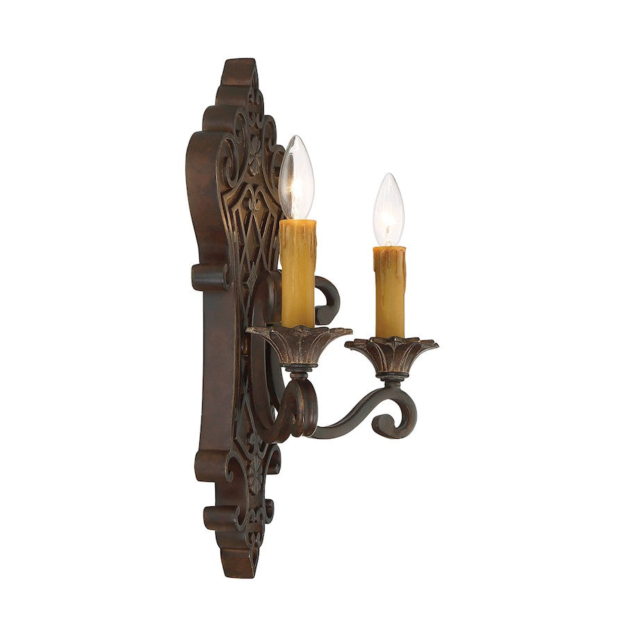 Southerby 2-Light Wall Sconce, Florencian Bronze