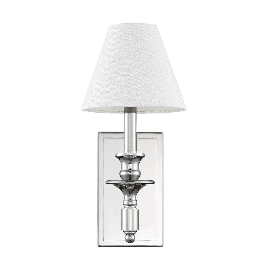 Washburn 1-Light Wall Sconce, Polished Nickel