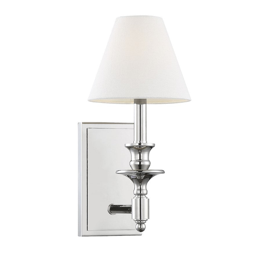 Washburn 1-Light Wall Sconce, Polished Nickel