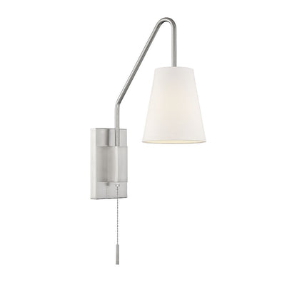 Owen 1-Light Adjustable Wall Sconce, Satin Nickel