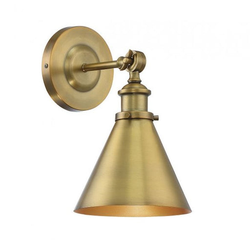 Savoy House Glenn 1-Light Adjustable Wall Sconce, Warm Brass - 9-0901-1-322