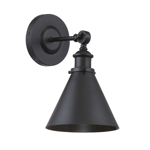 Savoy House Glenn 1-Light Adjustable Wall Sconce, Matte Black - 9-0901-1-89