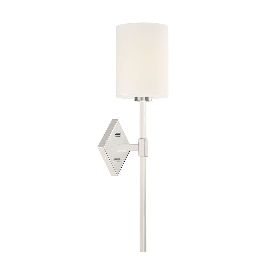 Savoy House Destin 1-Light Wall Sconce, Polished Nickel - 9-0902-1-109