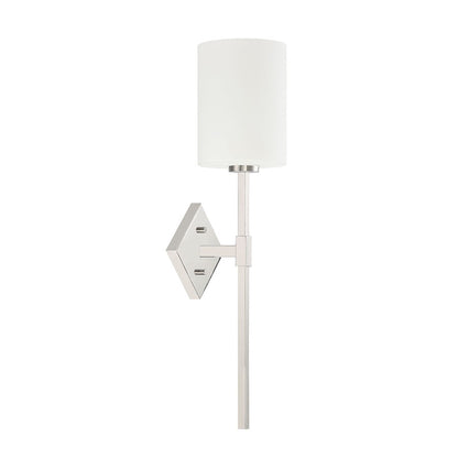 Destin 1-Light Wall Sconce, Polished Nickel