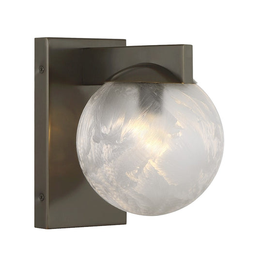 Savoy House Darien 1 Light Sconce, Mediterranean Bronze/Ice