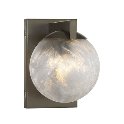 Savoy House Darien 1 Light Sconce, Mediterranean Bronze/Ice