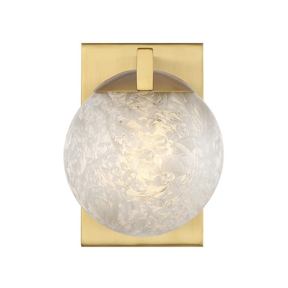 Savoy House Darien 1 Light Sconce, Warm Brass/Ice