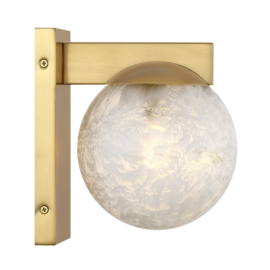 Savoy House Darien 1 Light Sconce, Warm Brass/Ice