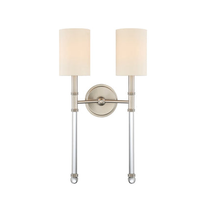 Fremont 2-Light Wall Sconce, Satin Nickel