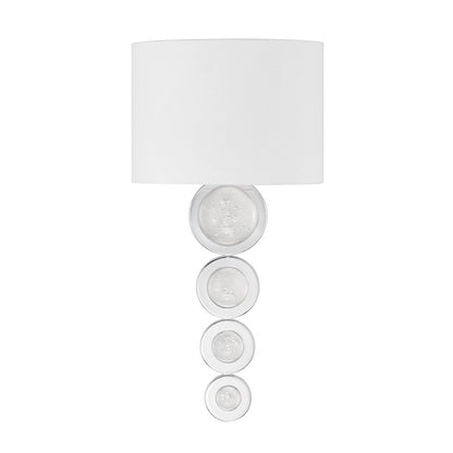 Savoy House Marseille 1 Light Sconce, Chrome/White