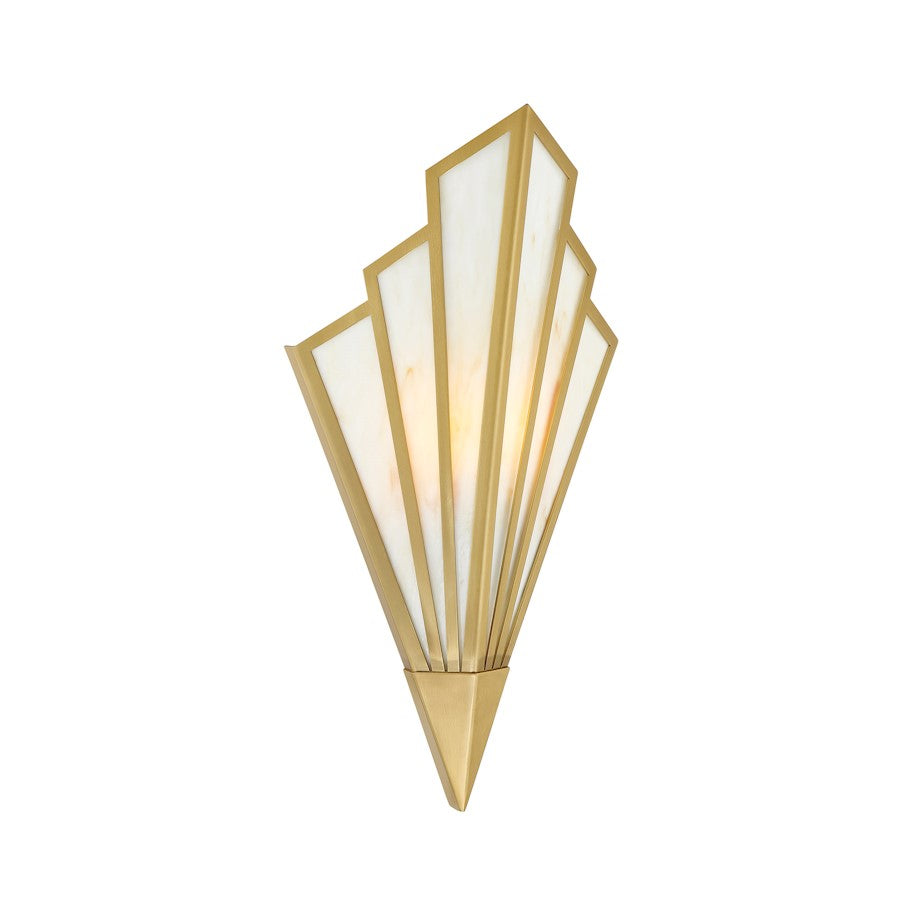 Savoy House Rivage 1 Light Sconce, Warm Brass/Tiffany