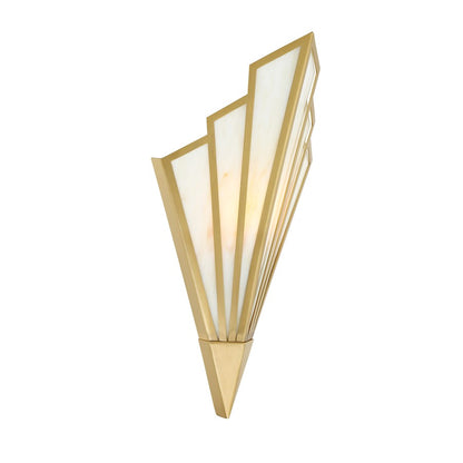 Savoy House Rivage 1 Light Sconce, Warm Brass/Tiffany