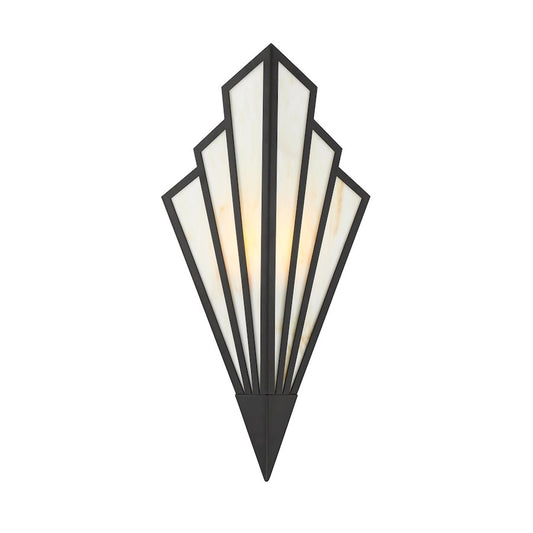 Savoy House Rivage 1 Light Sconce, Matte Black/Tiffany