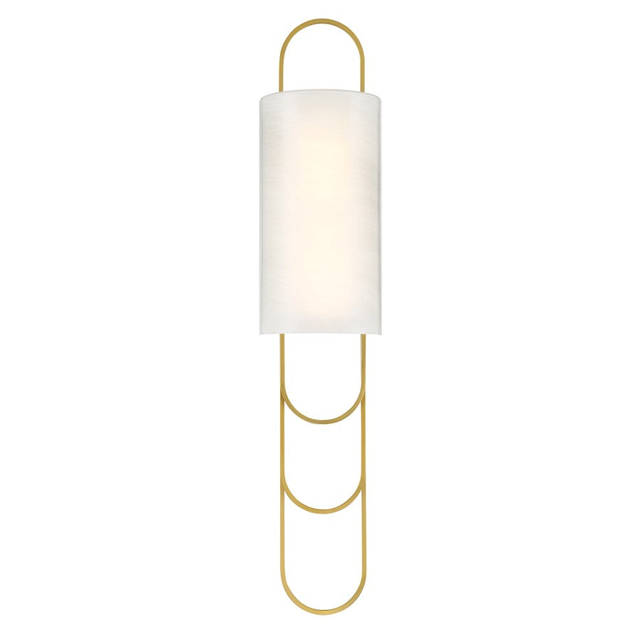 Savoy House Tartine 1 Light Sconce, Warm Brass/Strie - 9-1051-1-322