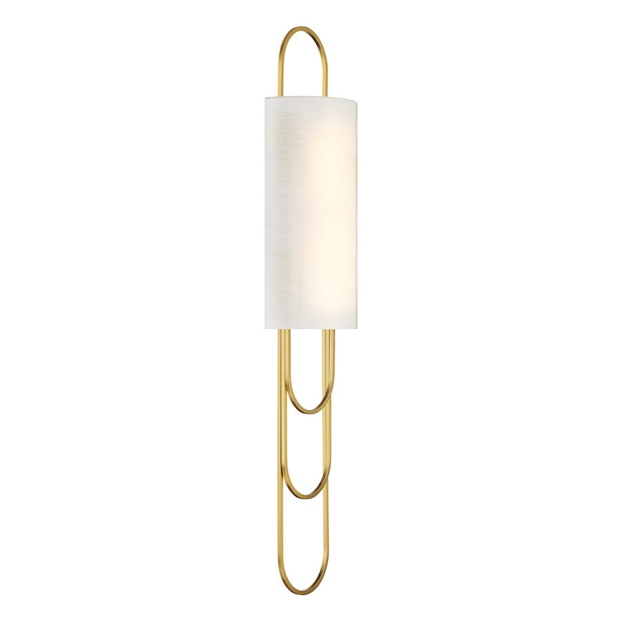 Savoy House Tartine 1 Light Sconce, Warm Brass/Strie