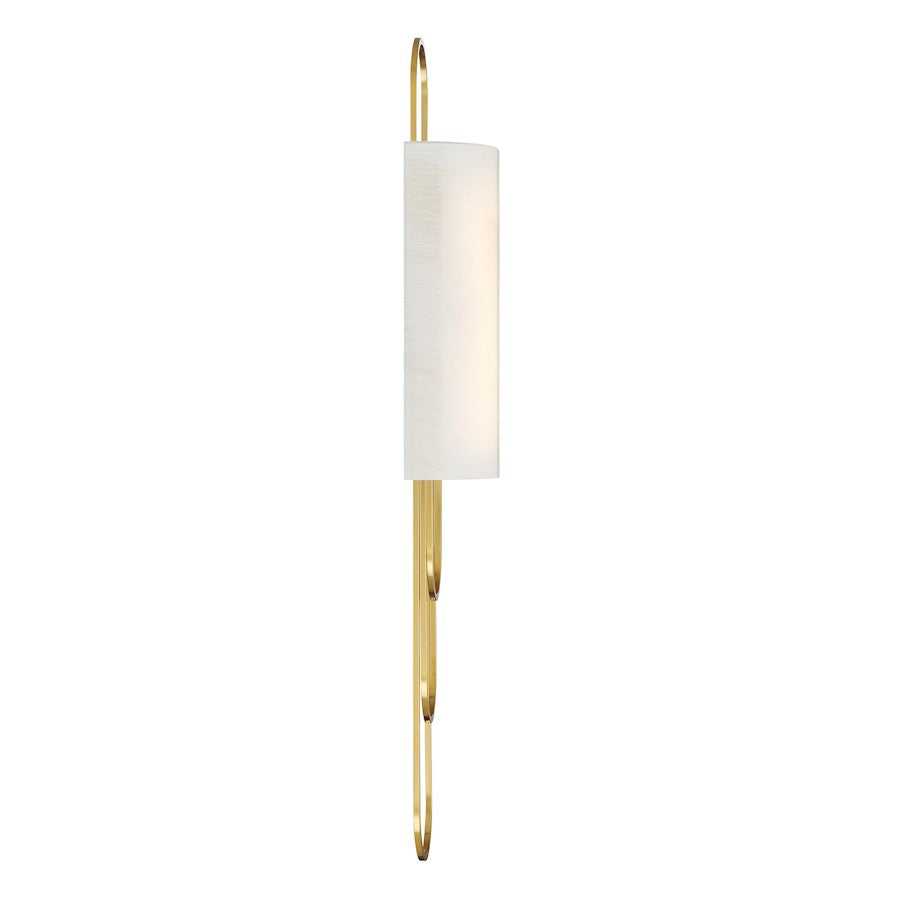Savoy House Tartine 1 Light Sconce, Warm Brass/Strie