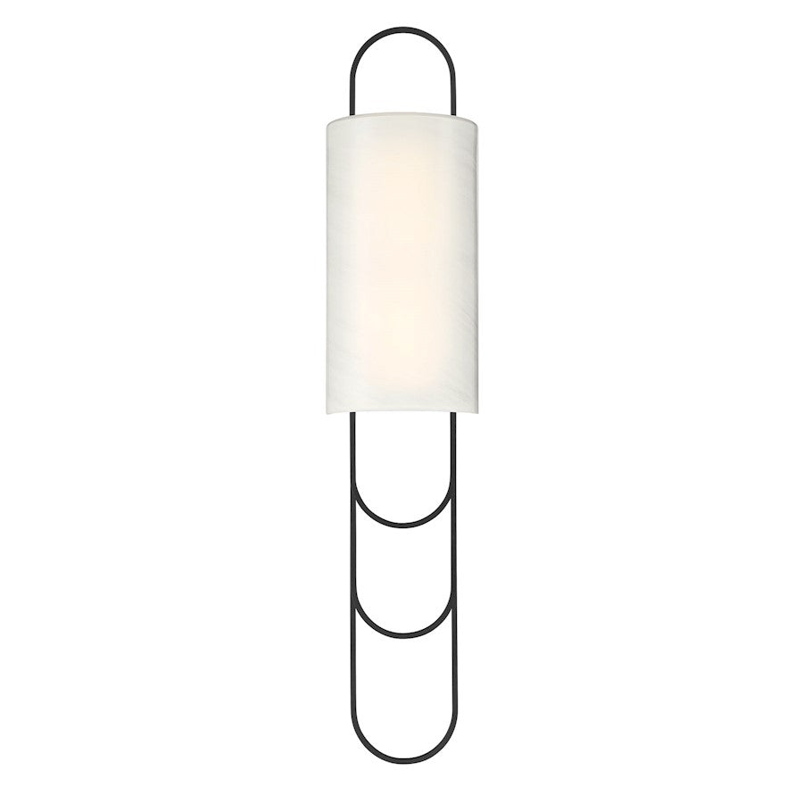 Savoy House Tartine 1 Light Sconce, Matte Black/Strie - 9-1051-1-89