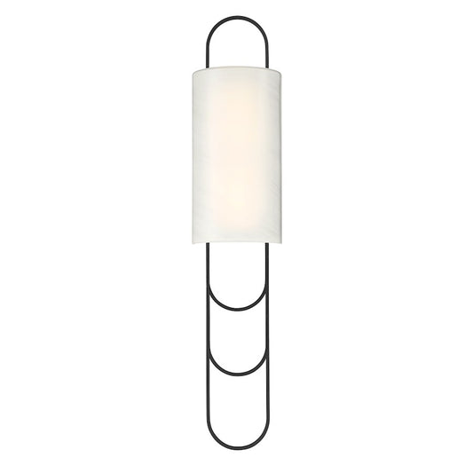 Savoy House Tartine 1 Light Sconce, Matte Black/Strie