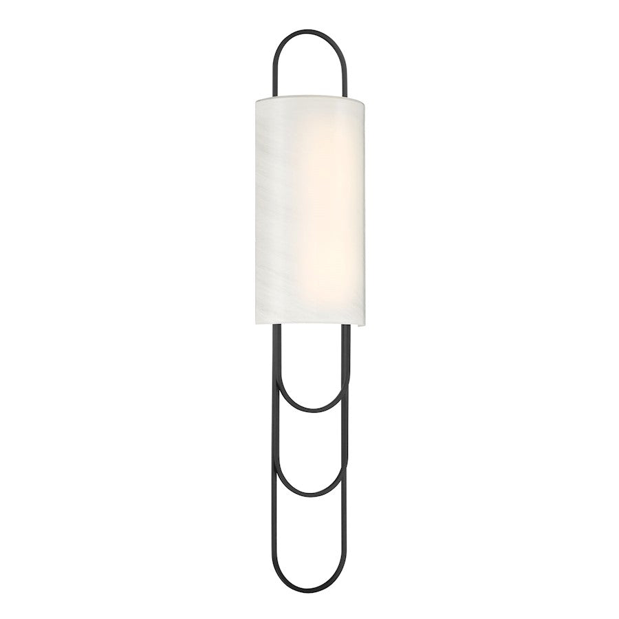 Savoy House Tartine 1 Light Sconce, Matte Black/Strie