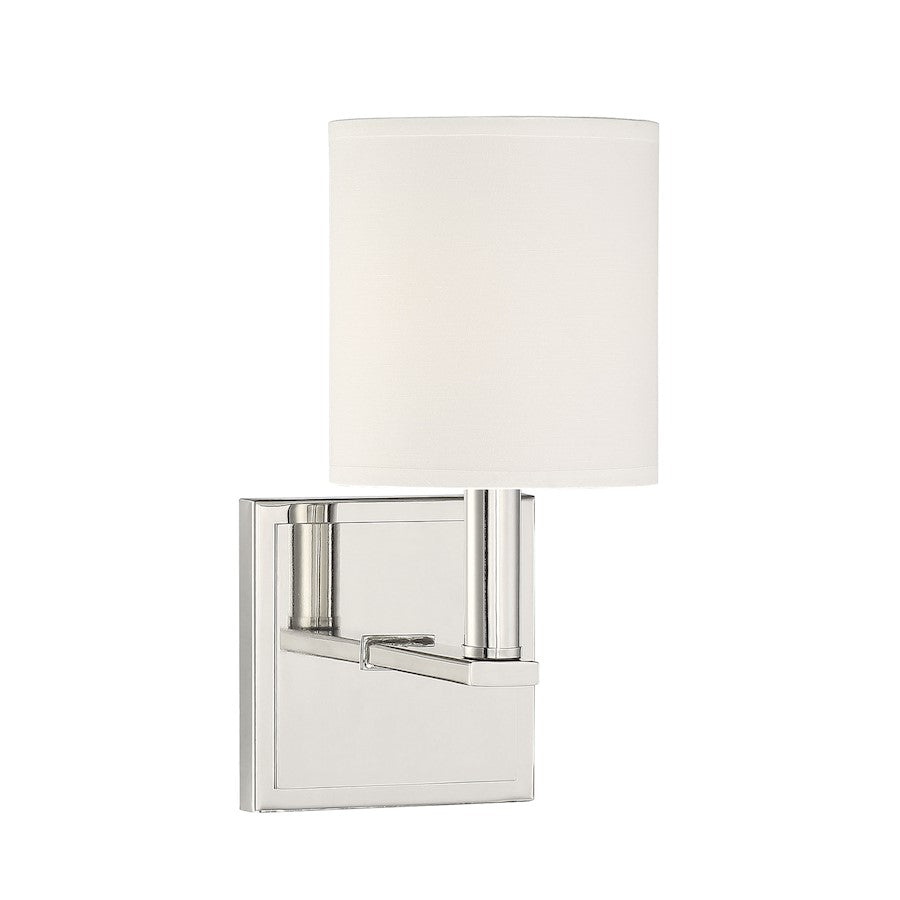 Savoy House Waverly 1-Light Wall Sconce, Polished Nickel - 9-1200-1-109