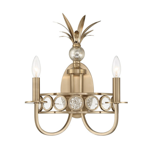 Savoy House Hearst 2 Lt Sconce, Antique, Noble Brass