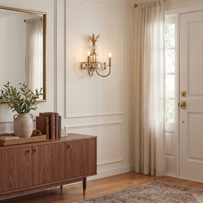Savoy House Hearst 2 Lt Sconce, Antique, Noble Brass