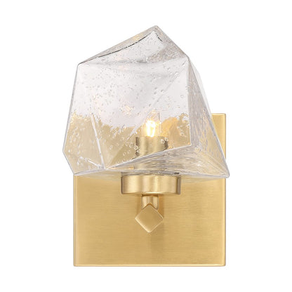 Savoy House Castello 1 Lt Sconce, Clear, Warm Brass