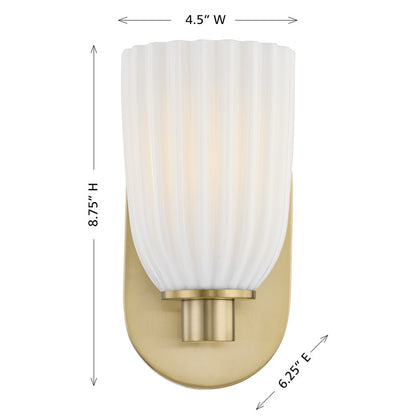 Savoy House Essentials Baldwin 1 Lt Sconce, Noble Brass