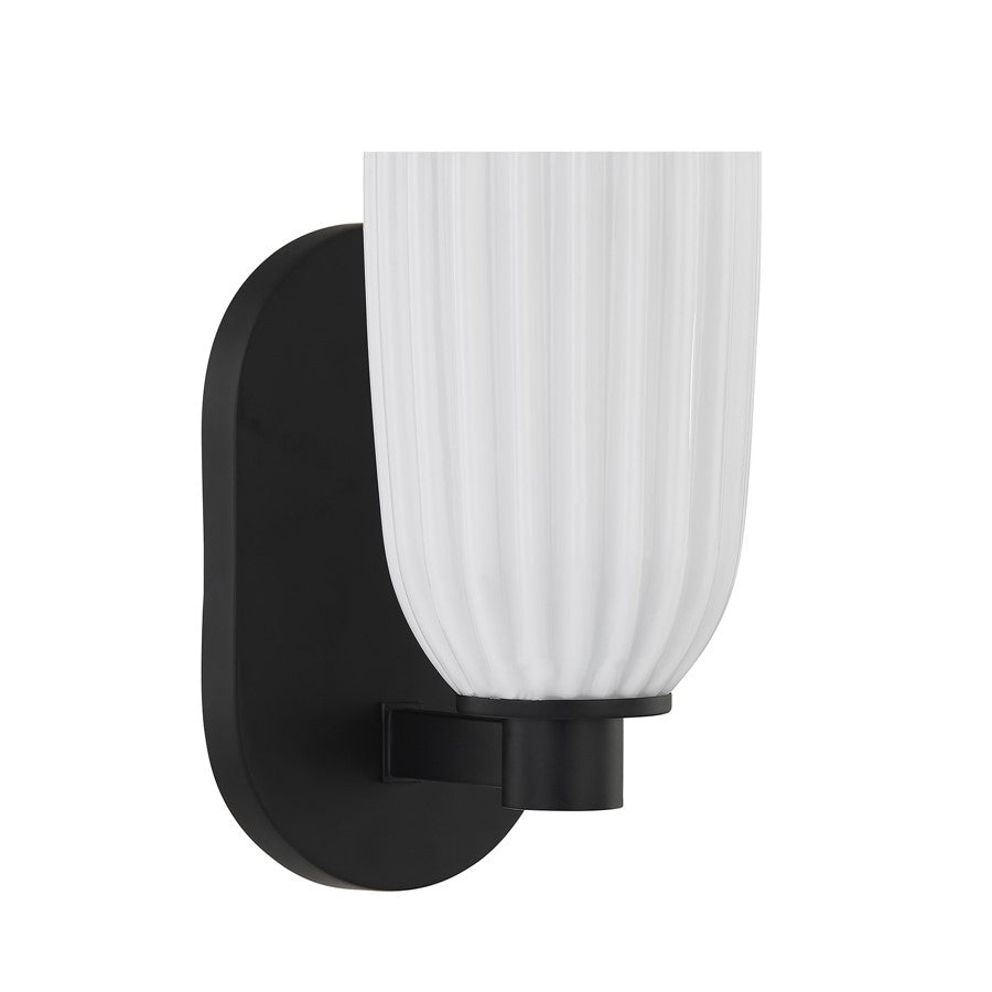 Savoy House Essentials Baldwin 1 Lt Sconce, Matte Black
