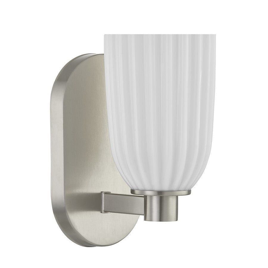 Savoy House Essentials Baldwin 1 Lt Sconce, Satin Nickel
