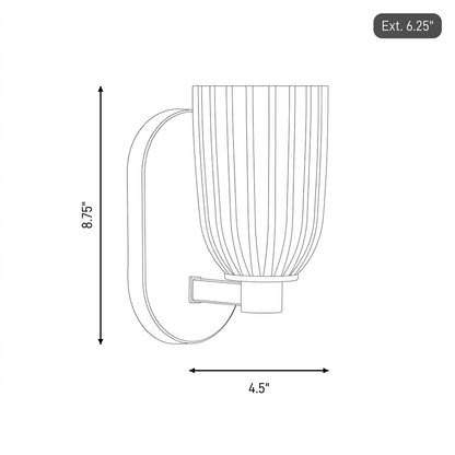 Savoy House Essentials Baldwin 1 Lt Sconce, Satin Nickel