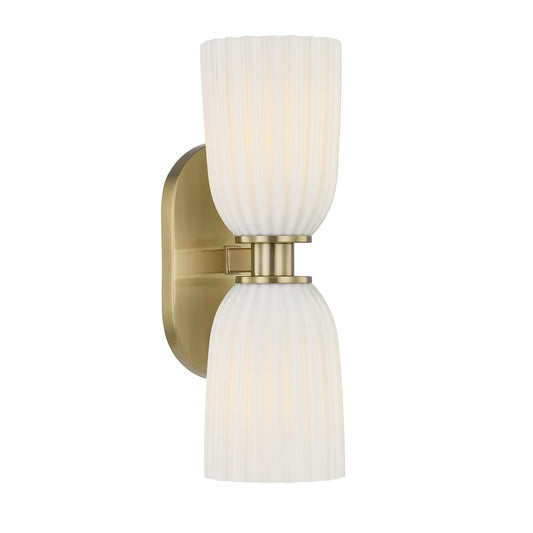Savoy House Essentials Baldwin 2 Lt Sconce, Noble Brass