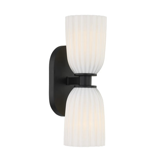 Savoy House Essentials Baldwin 2 Lt Sconce, Matte Black