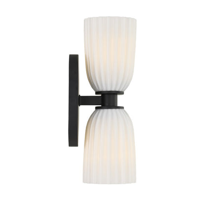 Savoy House Essentials Baldwin 2 Lt Sconce, Matte Black