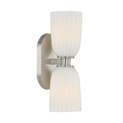 Savoy House Essentials Baldwin 2 Lt Sconce, Satin Nickel