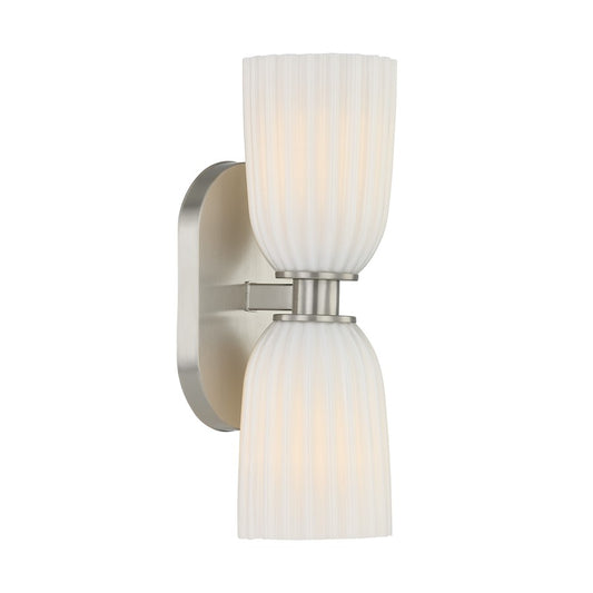 Savoy House Essentials Baldwin 2 Lt Sconce, Satin Nickel