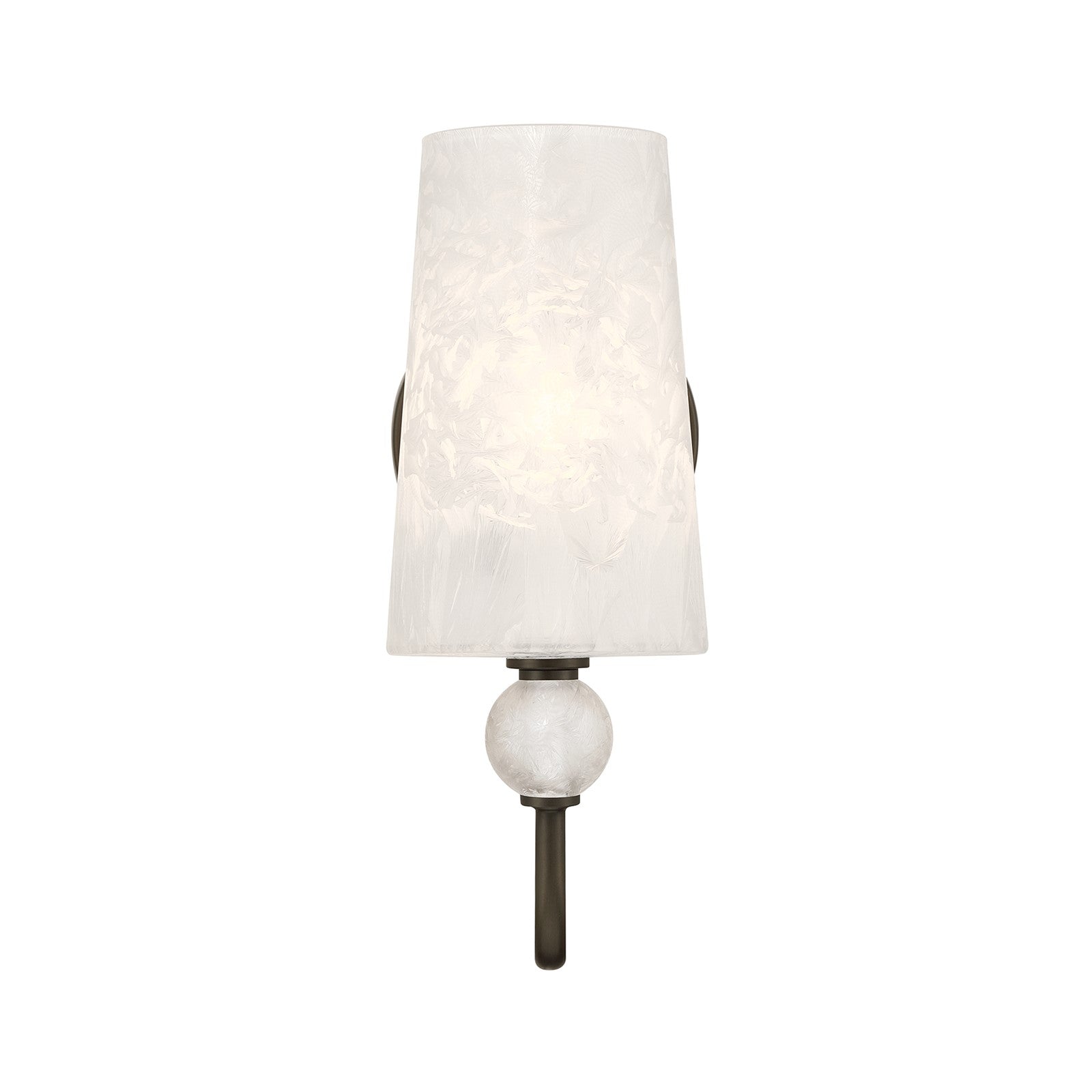 Savoy House Sheldon 5.13in 1-Light Wall Sconce | Transitional Mediterranean Bronze Metal and Clear Ice Glass | Bathroom & Hallway | Model 9-1351-1-15