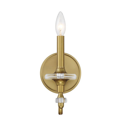 Savoy House Champlain 1 Light Sconce, Warm Brass