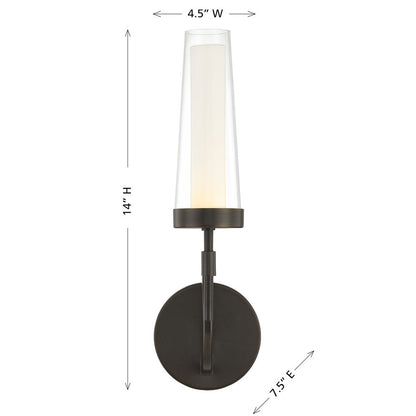 Savoy House Butler 1 Lt Sconce, Mediterranean Bronze
