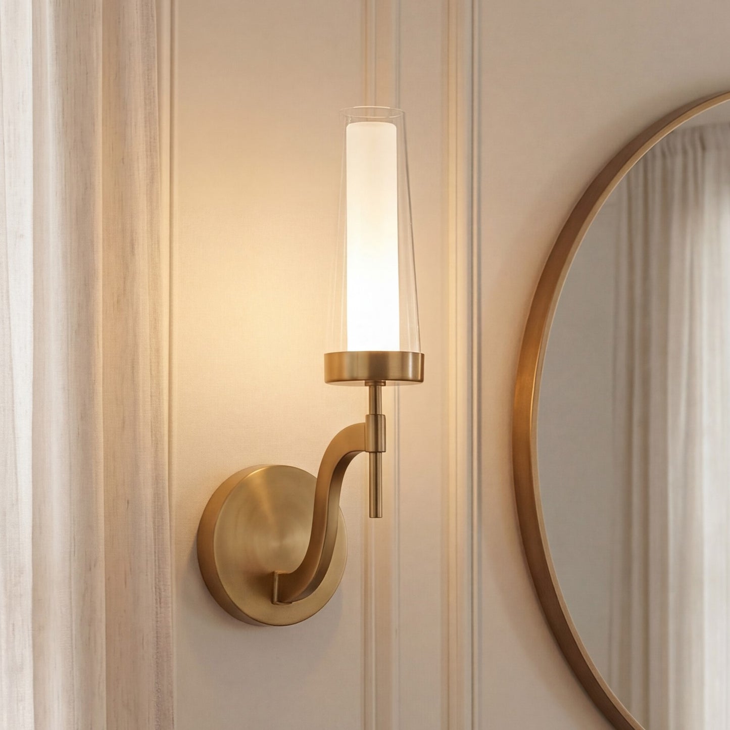 Savoy House Butler 1 Lt Sconce, Warm Brass