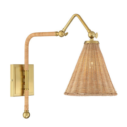 Savoy House Linell 1 Light Sconce, Warm Brass