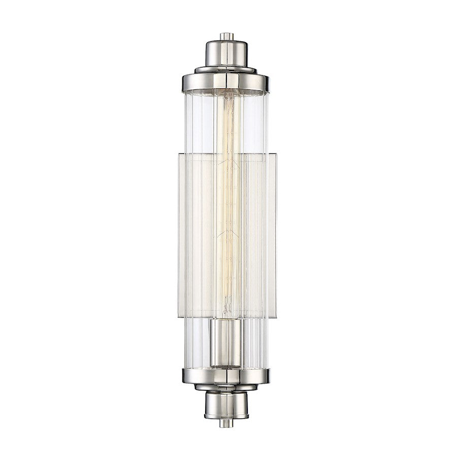 Savoy House Pike 1-Light Wall Sconce, Polished Nickel - 9-16000-1-109