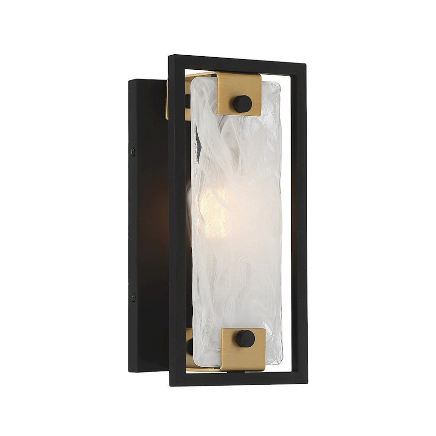 Savoy House Hayward 1Lt Wall Sconce, Black/Brass - 9-1697-1-143